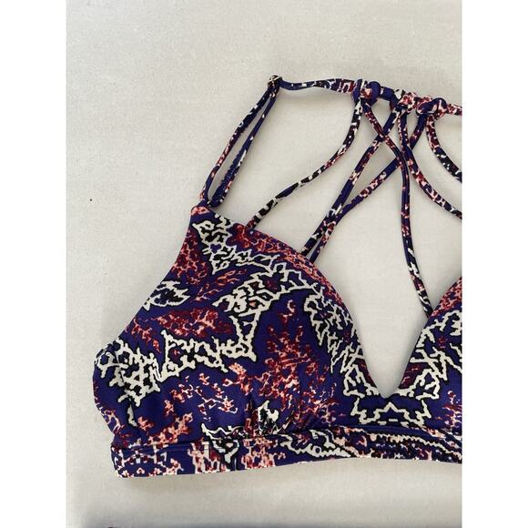Athleta Swim S/M Bikini Swimsuit Aqualuxe Multicolor Print Swimwear - Picture 2 of 12